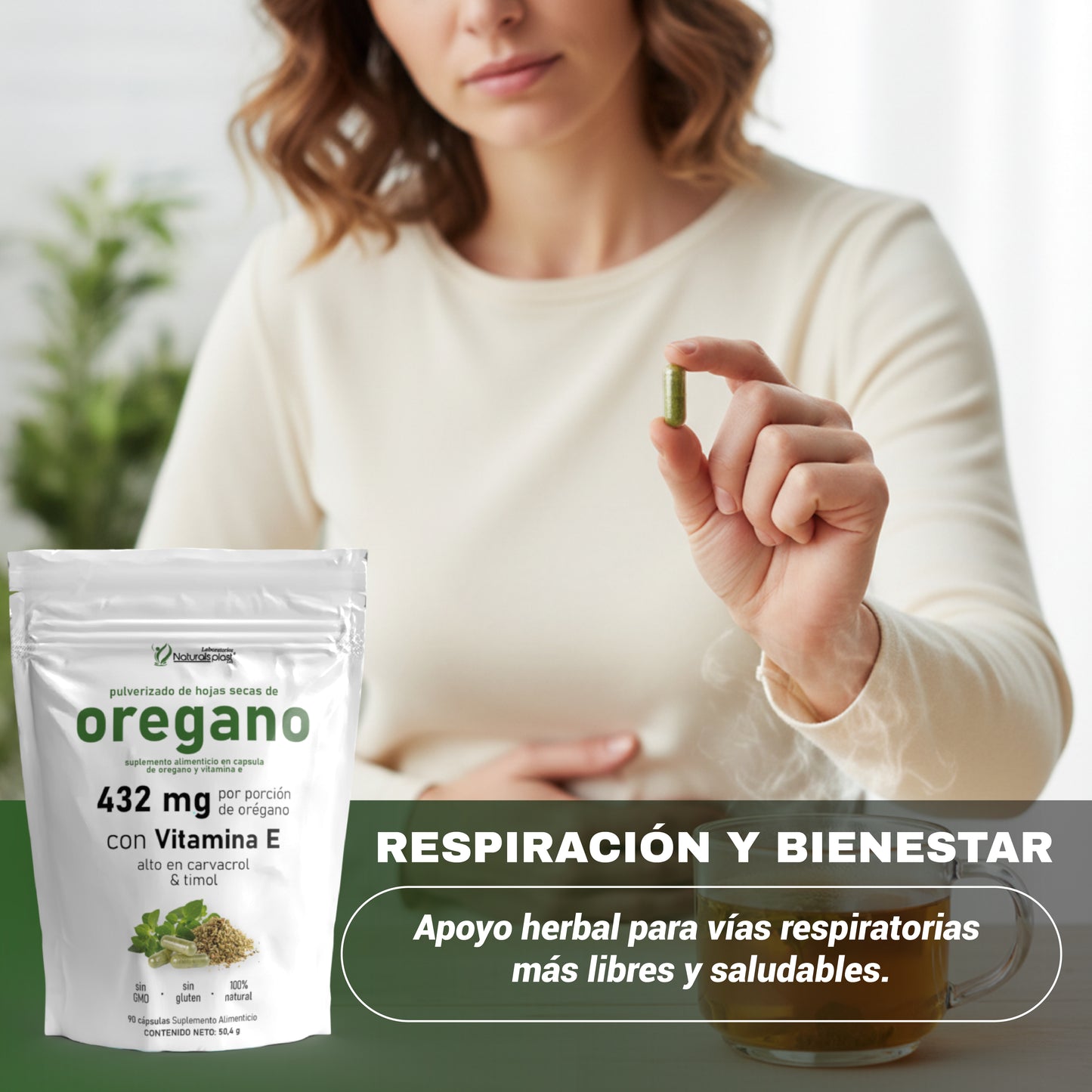 Cápsulas De Orégano Suplemento Natural Digestivo