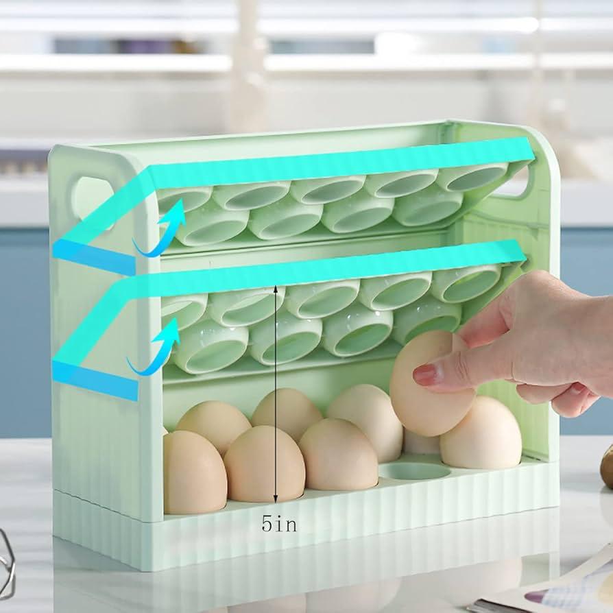 Estante organizador de huevos 3 pisos