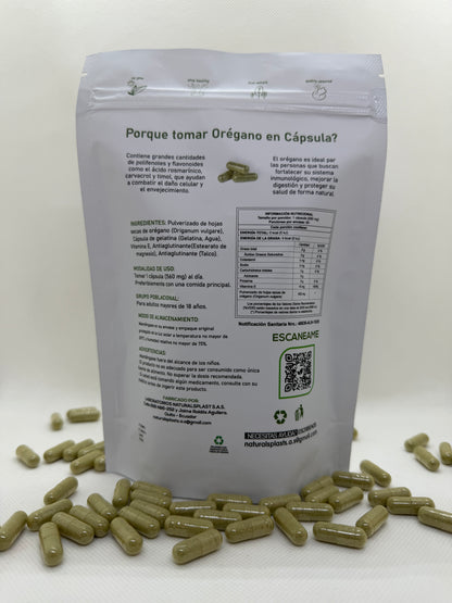 Cápsulas De Orégano Suplemento Natural Digestivo